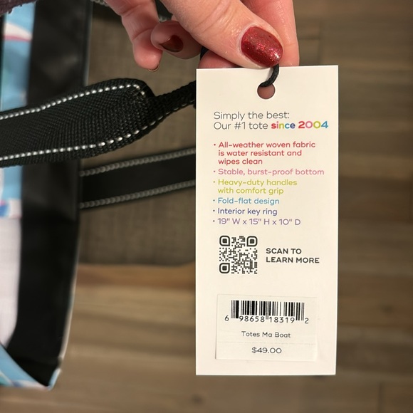 NEW Scout Original Deano Tote bag in Totes Ma Boat print - Picture 7 of 9